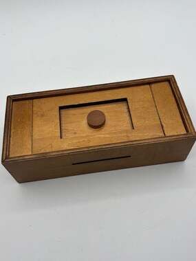 Wooden Puzzle Gift Box with Hidden Compartments, Secret Drawer, some small items